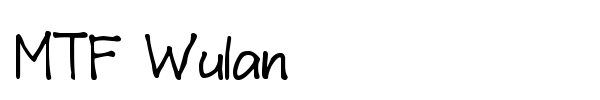 MTF Wulan font preview